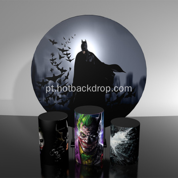 Batman Metal Round Backdrop Stand Cover para festa